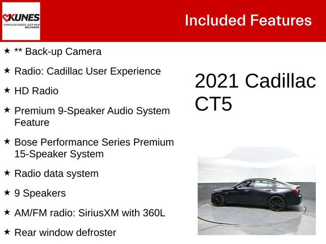 Used 2021 Cadillac CT5 Premium Luxury w/ Parking Package image 3