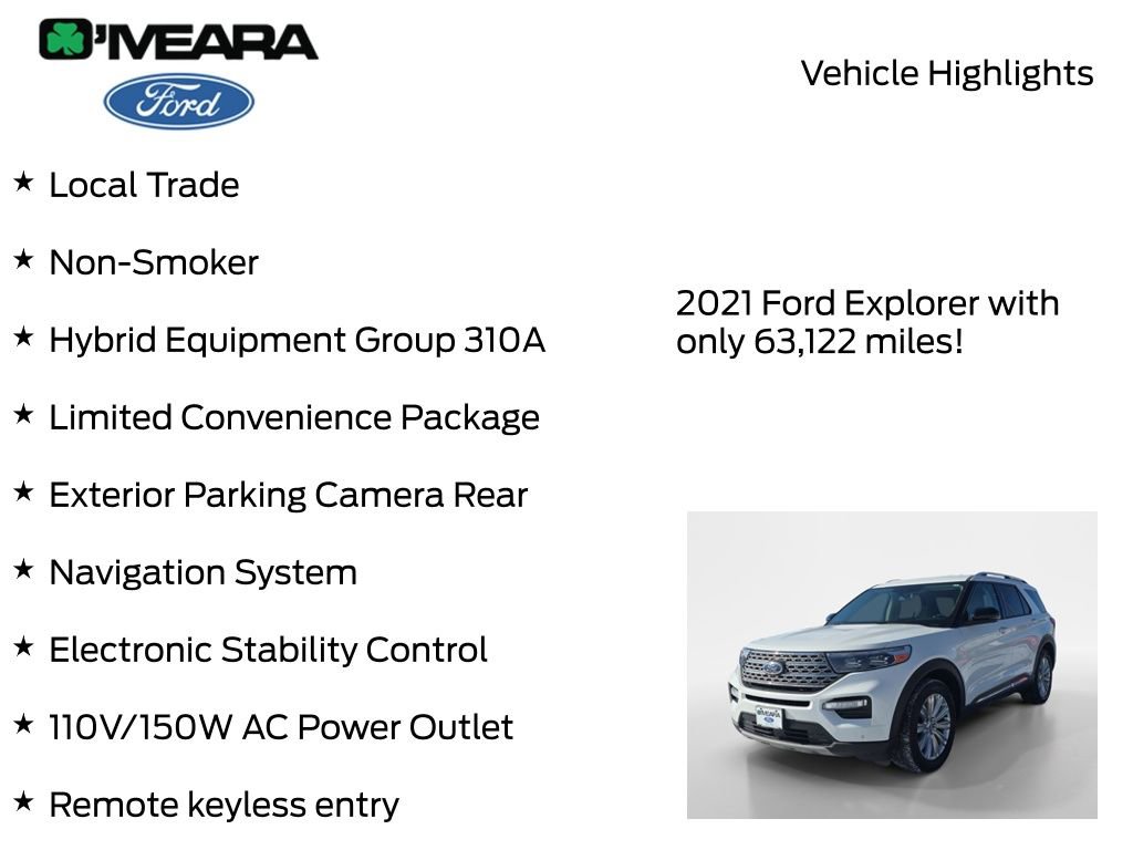 Used 2021 Ford Explorer Limited w/ Hybrid Equipment Group 310A image 8