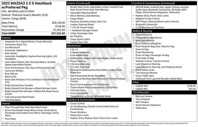 Certified 2022 MAZDA MAZDA3 s image 6