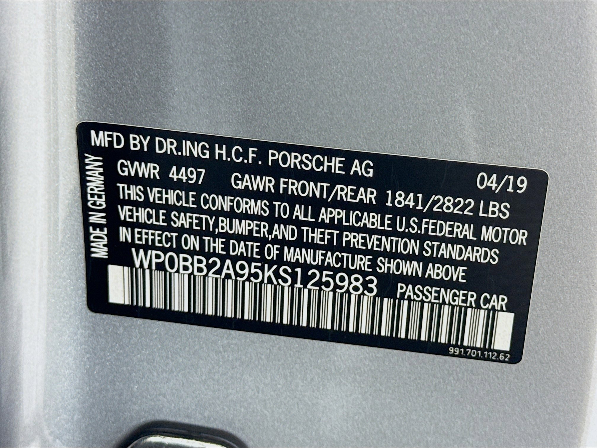 Certified 2019 Porsche 911 Targa 4 GTS image 29