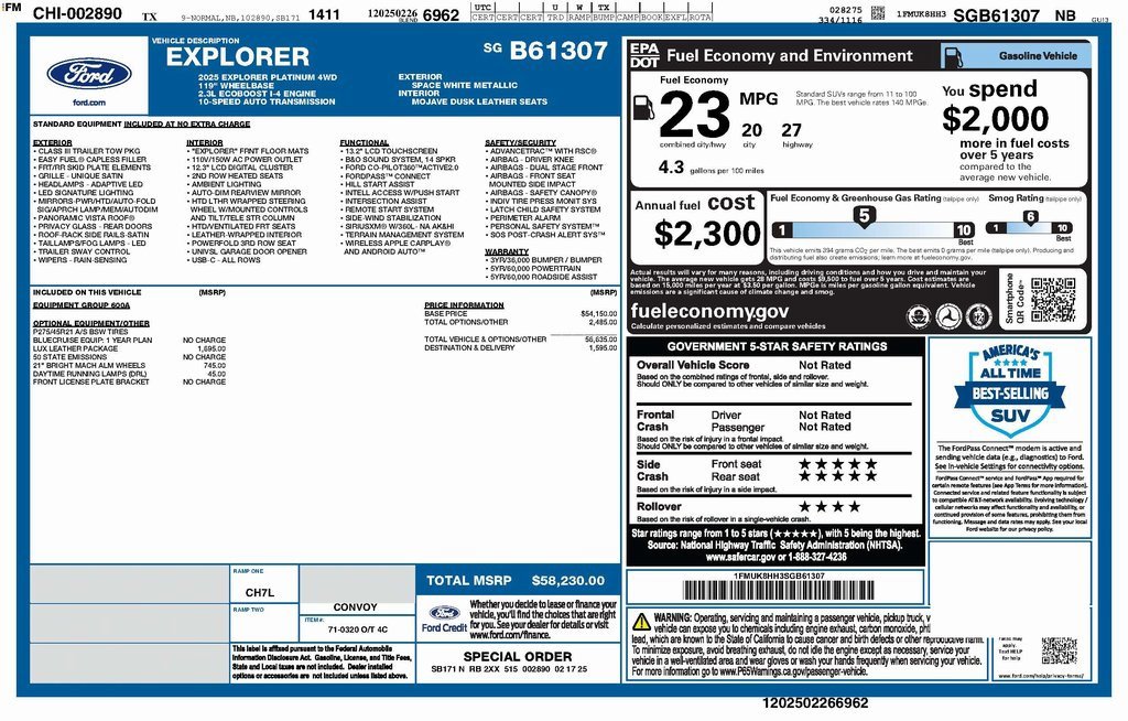 Used 2025 Ford Explorer Platinum w/ LUX Leather Package image 4