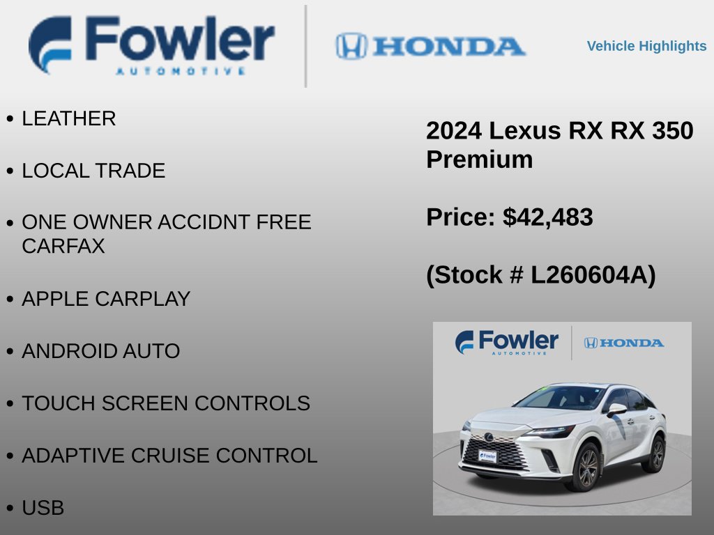 Used 2024 Lexus RX 350 Premium w/ Convenience Package AWD/4WD image 8