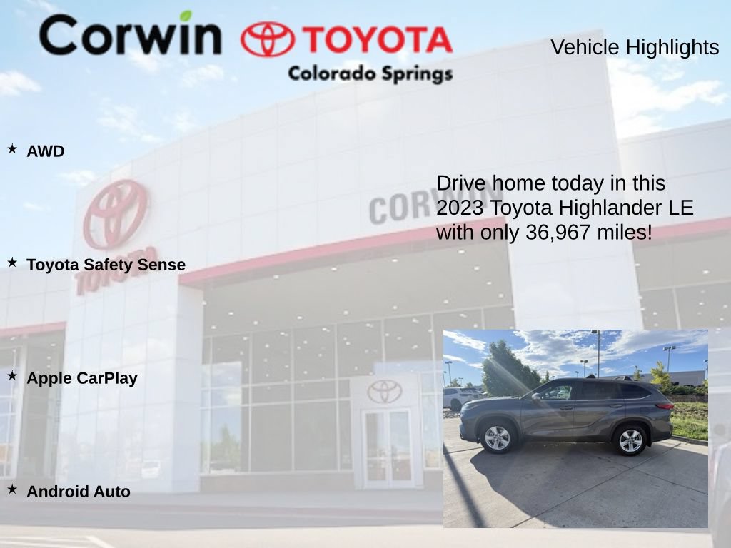 Used 2023 Toyota Highlander LE AWD/4WD image 7