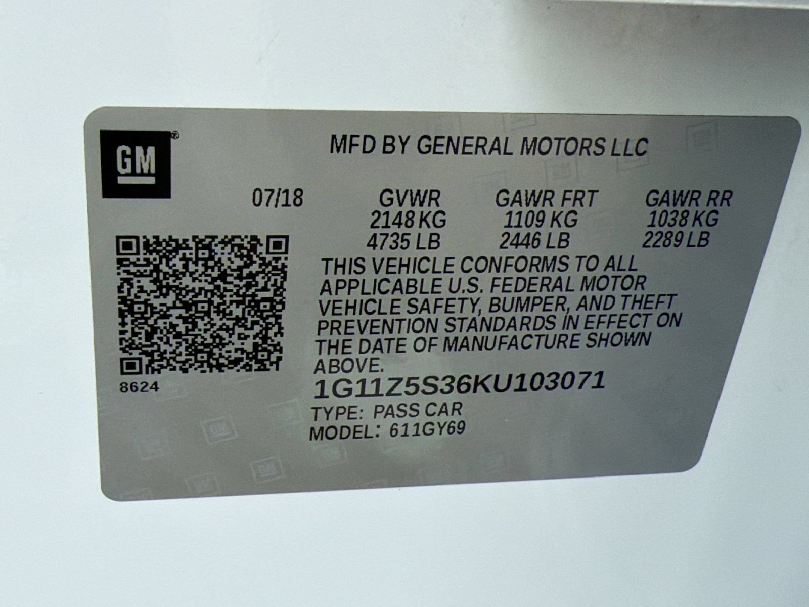 Certified 2019 Chevrolet Impala LT FWD image 26