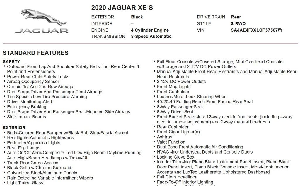 Used 2020 Jaguar XE S RWD image 11