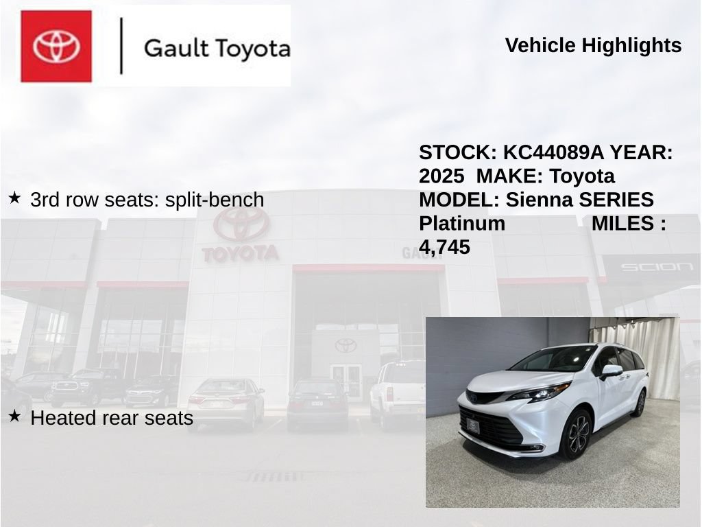 Certified 2025 Toyota Sienna Platinum AWD/4WD image 6