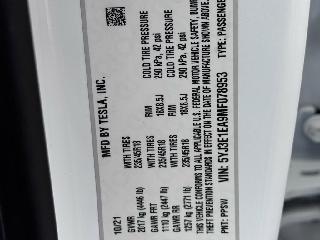 Used 2021 Tesla Model 3 Standard Range Plus image 48