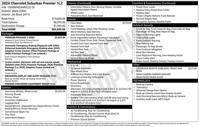 Used 2024 Chevrolet Suburban Premier w/ Premium Package 2 AWD/4WD image 2