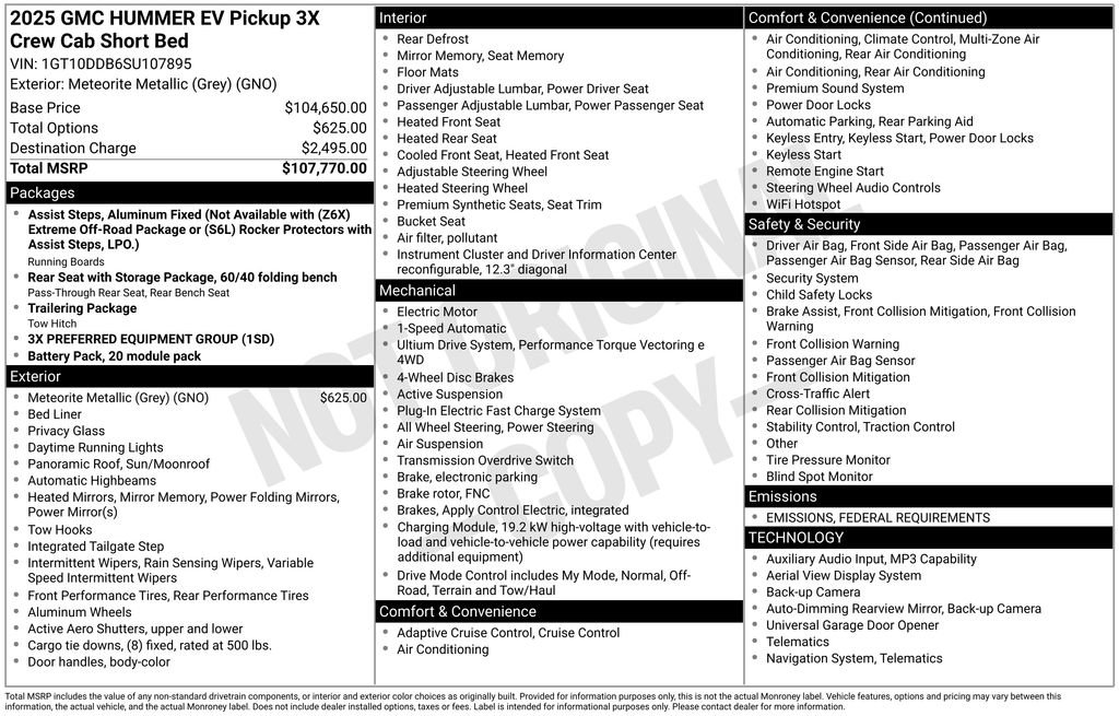 New 2025 GMC Hummer EV 3X image 2