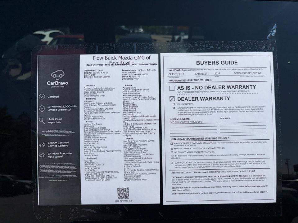 Certified 2023 Chevrolet Tahoe Z71 w/ Luxury Package AWD/4WD image 33