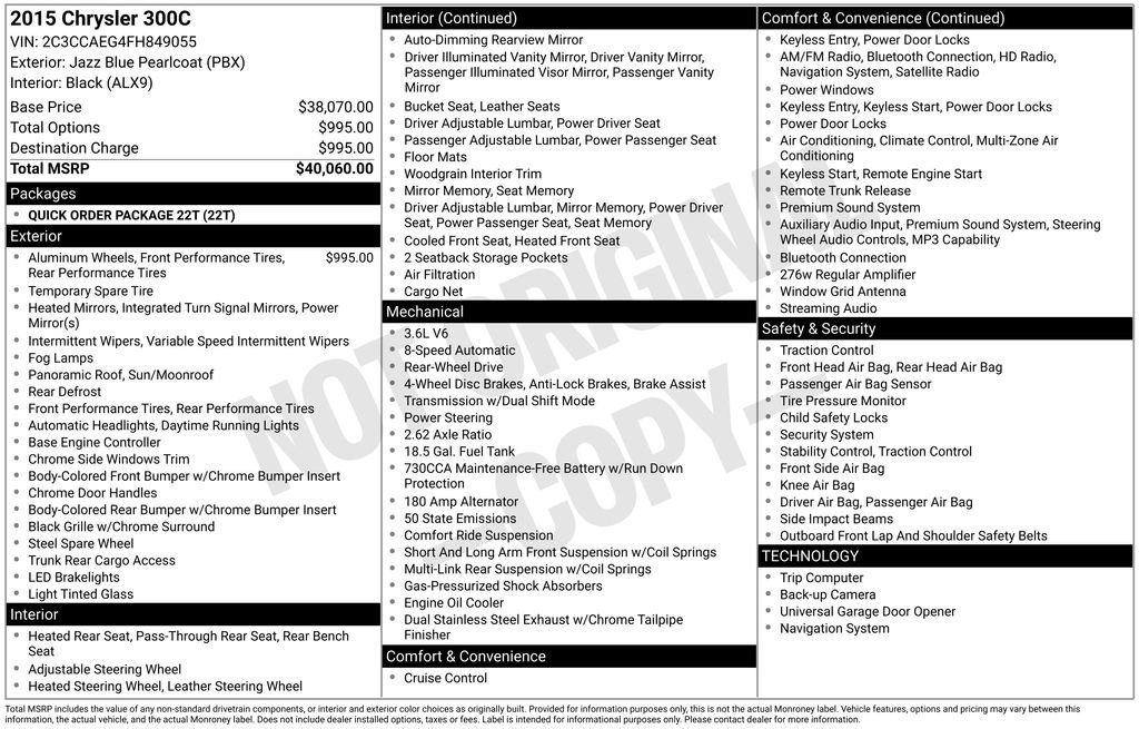 Used 2015 Chrysler 300 C image 3