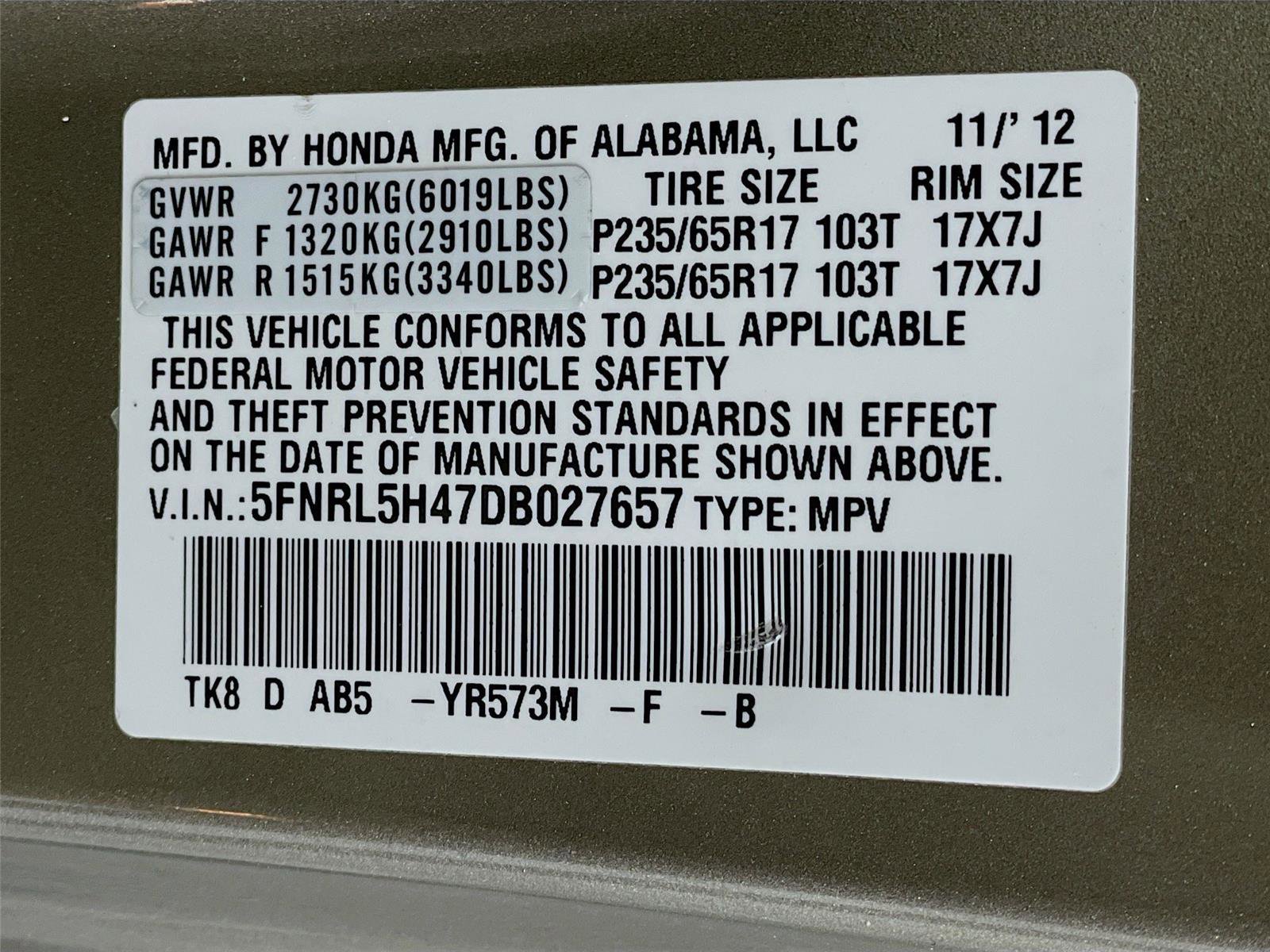 Used 2013 Honda Odyssey EX image 34