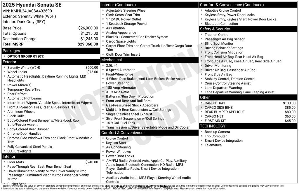Used 2025 Hyundai Sonata SE image 5