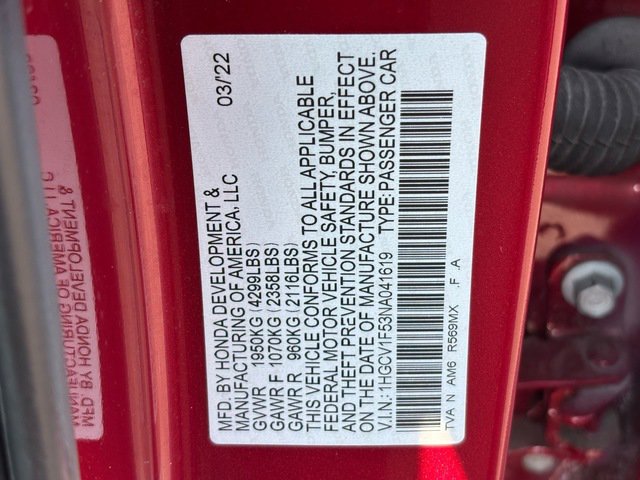 Certified 2022 Honda Accord EX-L image 23