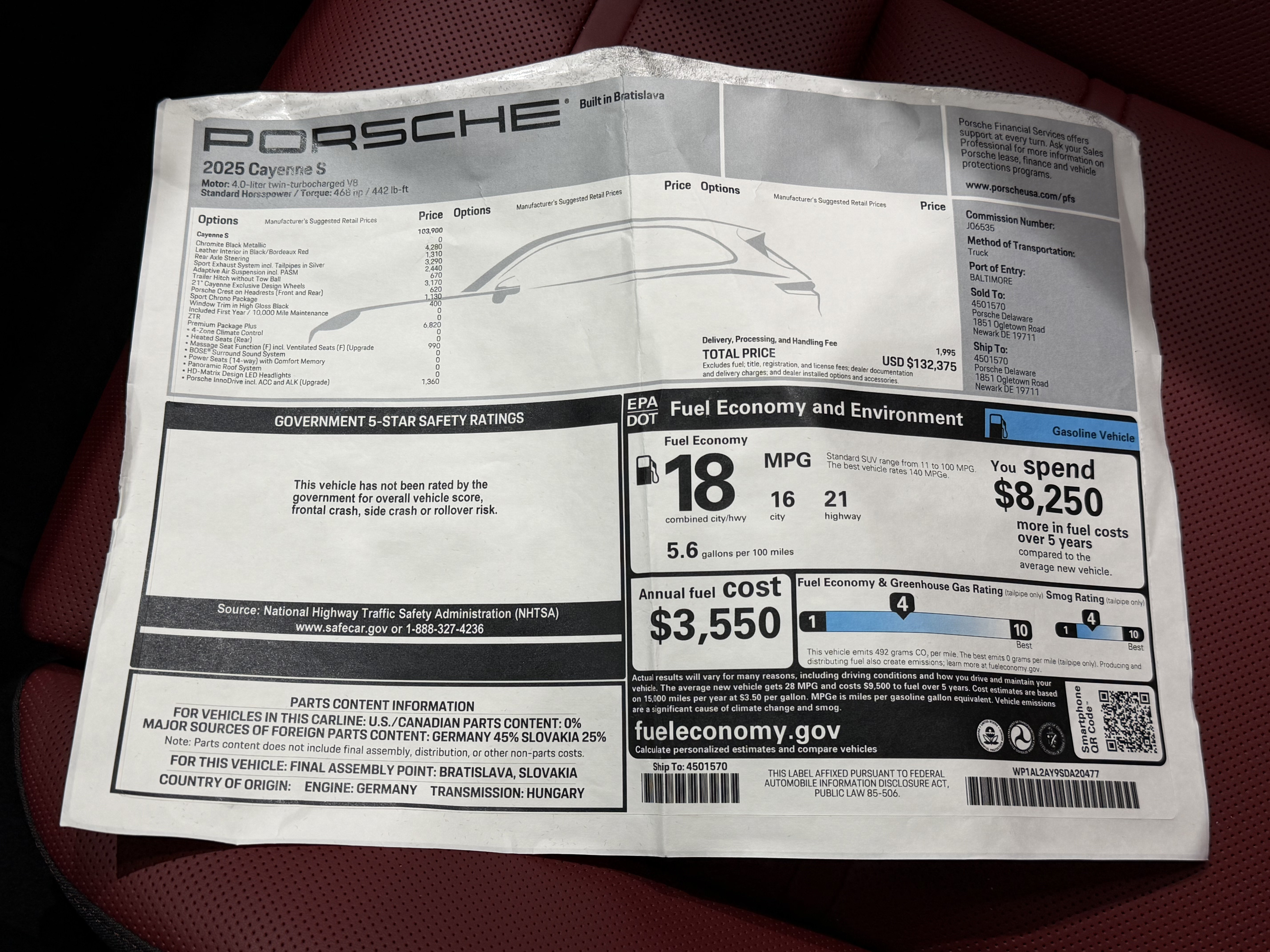 Certified 2025 Porsche Cayenne S AWD/4WD image 58