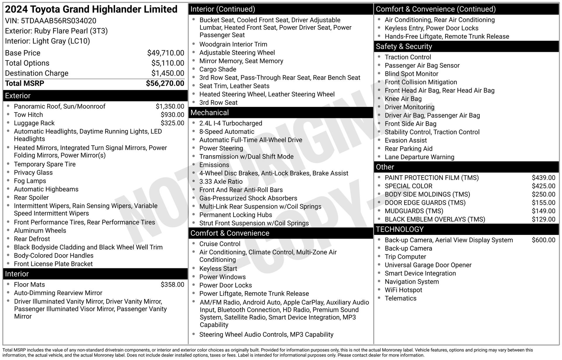 Used 2024 Toyota Grand Highlander Limited image 3