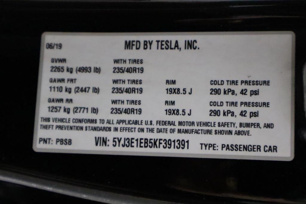 Used 2019 Tesla Model 3 Long Range AWD/4WD image 42