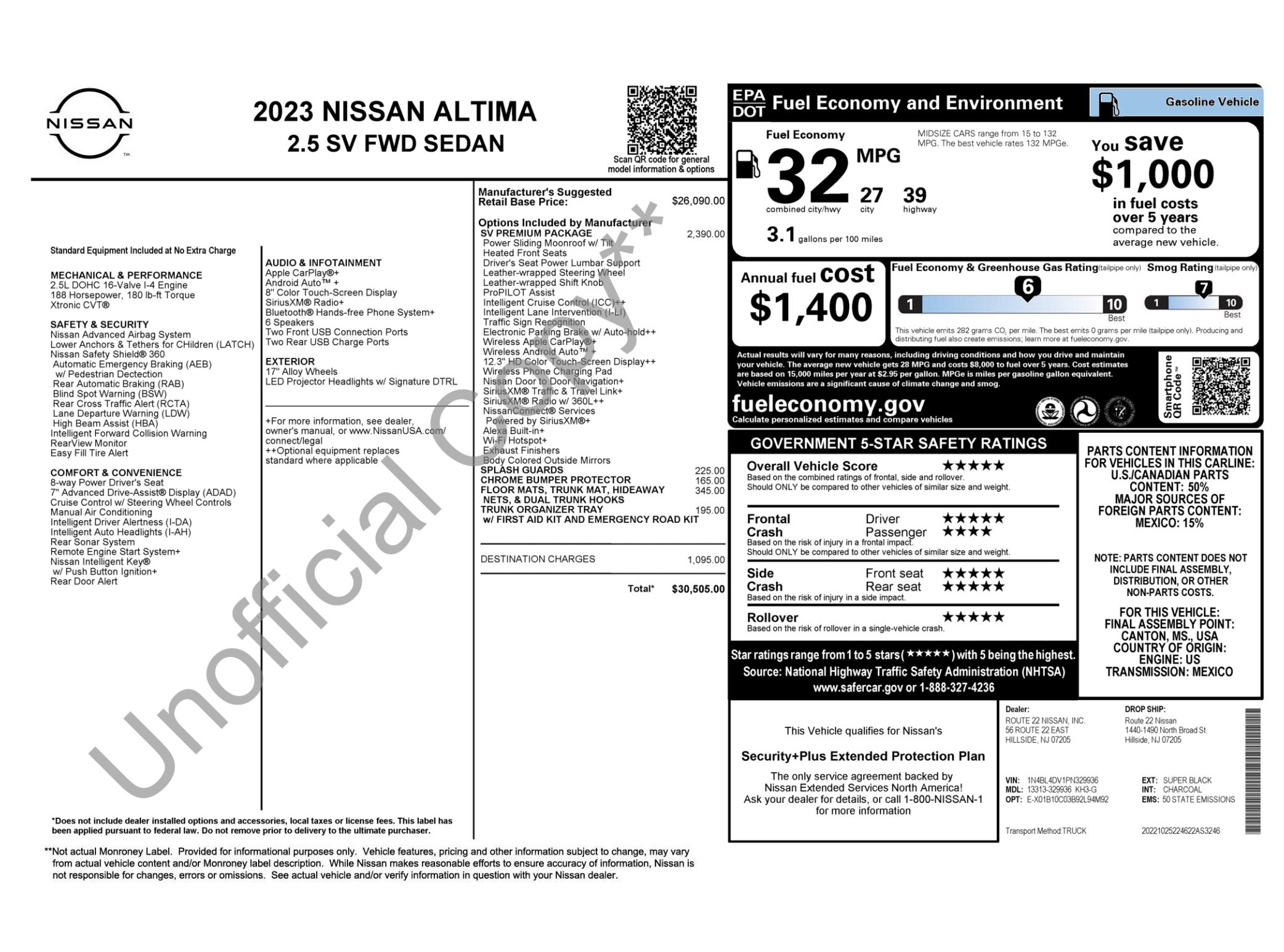Used 2023 Nissan Altima 2.5 SV w/ SV Premium Package image 5