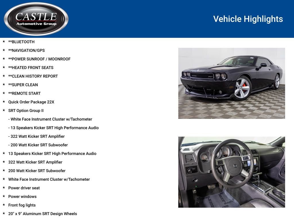 Used 2009 Dodge Challenger SRT8 w/ SRT Option Group II image 3