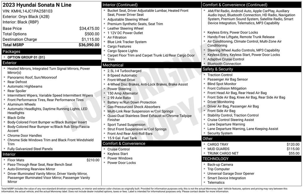Used 2023 Hyundai Sonata N Line image 33