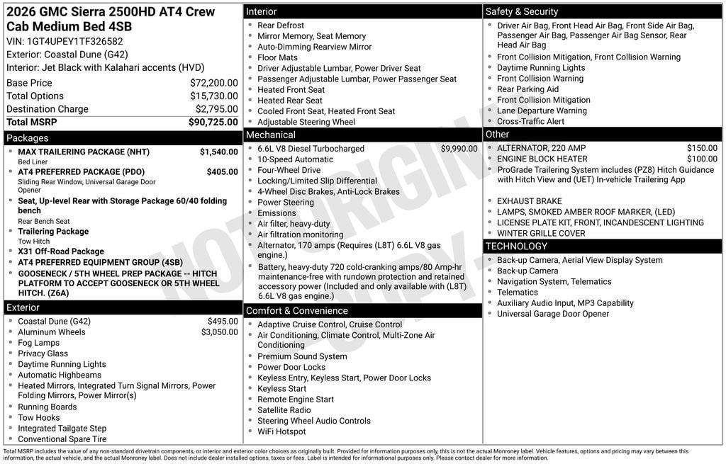 New 2026 GMC Sierra 2500 AT4 w/ Max Trailering Package AWD/4WD image 26