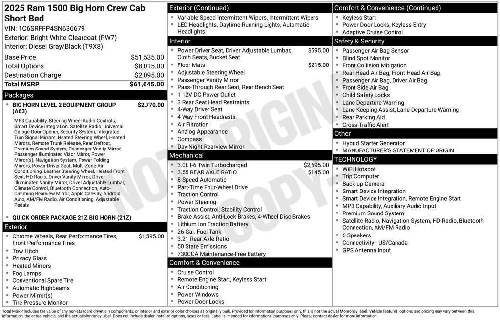 Used 2025 RAM 1500 Big Horn AWD/4WD image 43