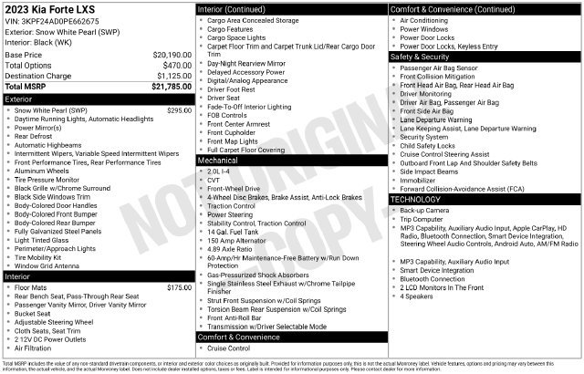 Used 2023 Kia Forte LXS FWD image 27