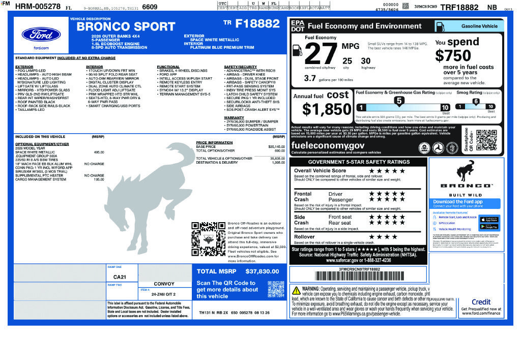 New 2026 Ford Bronco Sport Outer Banks AWD/4WD image 6