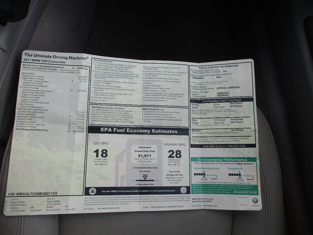 Used 2011 BMW 128i 128i 2dr Convertible image 88