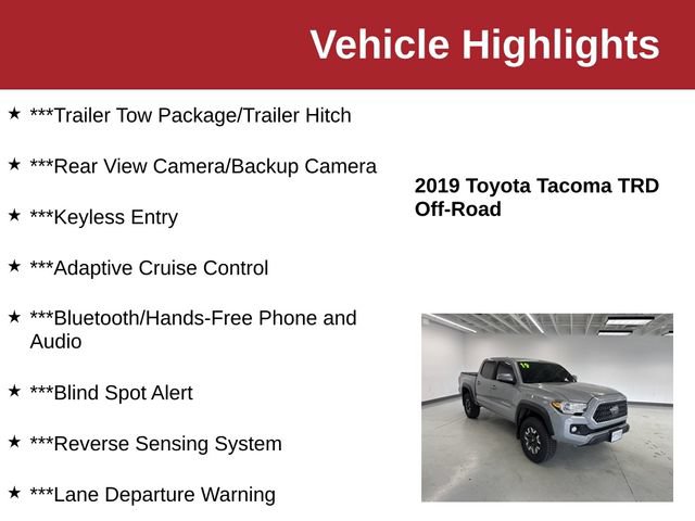 Used 2019 Toyota Tacoma TRD Off-Road w/ Technology Package AWD/4WD image 10