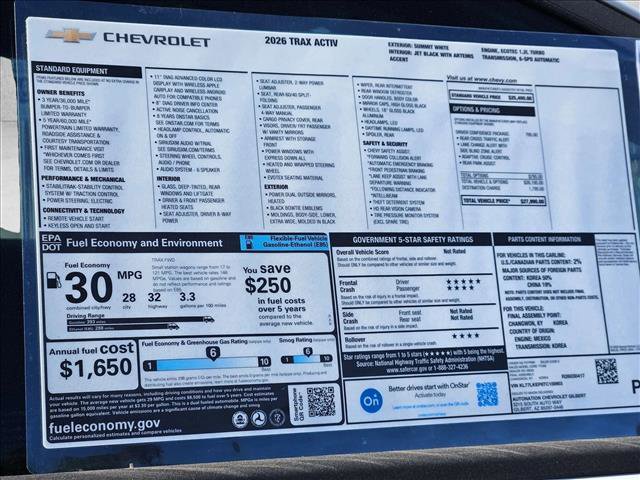 New 2026 Chevrolet Trax ACTIV FWD image 18