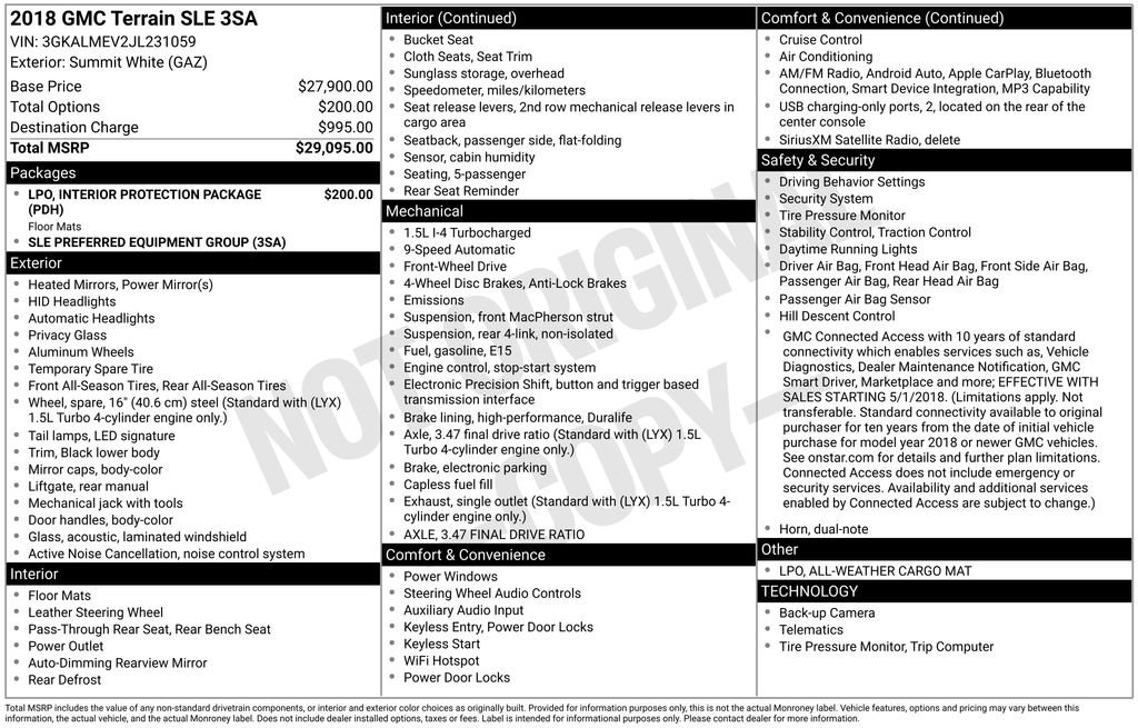 Used 2018 GMC Terrain SLE FWD image 4