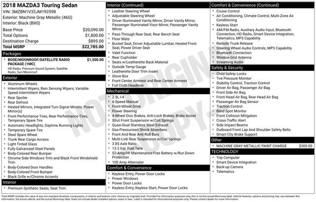 Used 2018 MAZDA MAZDA3 Touring image 40