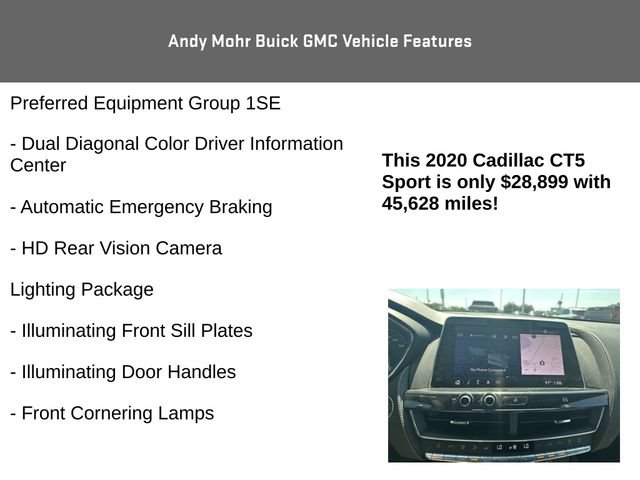 Used 2020 Cadillac CT5 Sport w/ Platinum Package RWD image 8