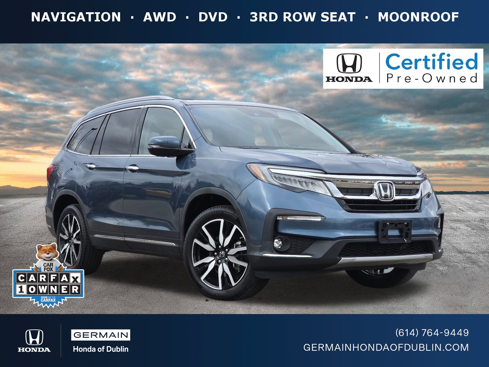Certified 2020 Honda Pilot Touring image 1