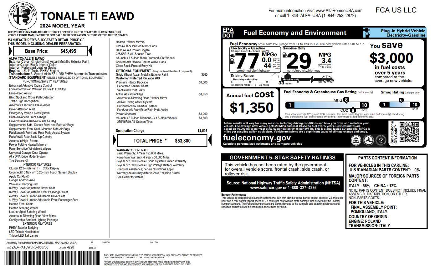 Used 2024 Alfa Romeo Tonale Ti w/ Active Assist Package image 2