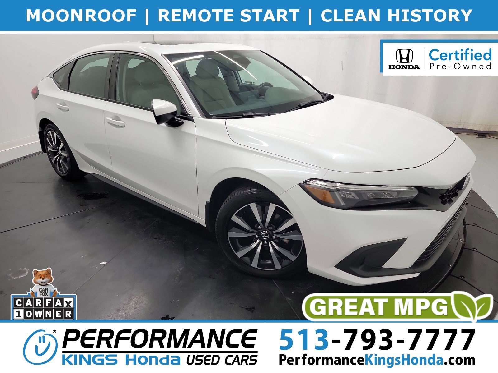 Certified 2023 Honda Civic EX-L 360° Tour