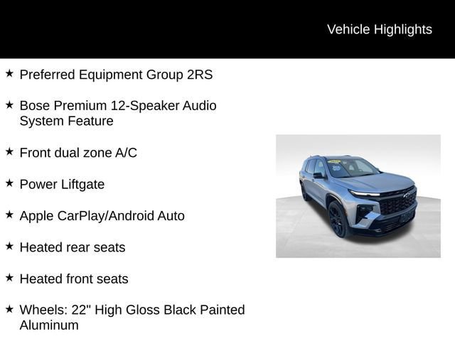 Used 2025 Chevrolet Traverse RS w/ LPO, Floor Liner Package AWD/4WD image 7