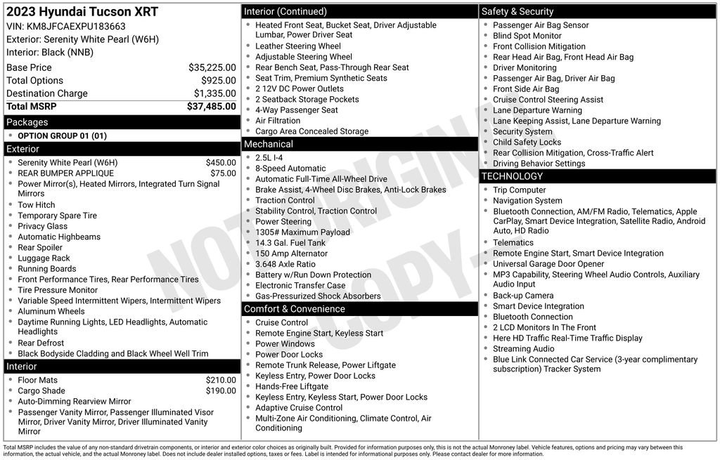 Used 2023 Hyundai Tucson XRT AWD/4WD image 6
