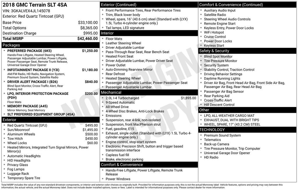 Used 2018 GMC Terrain SLT w/ Preferred Package image 2