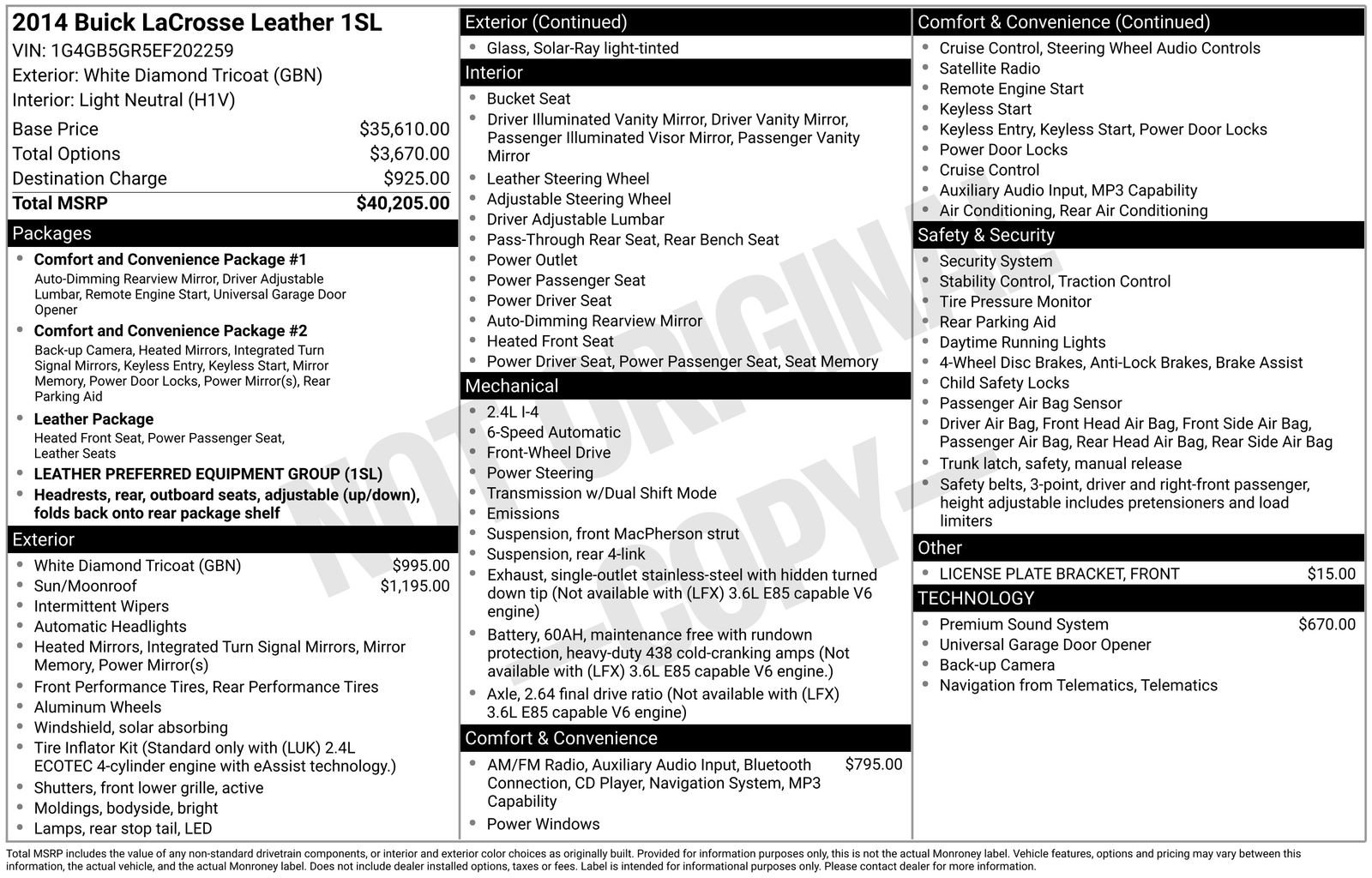 Used 2014 Buick LaCrosse Leather image 9