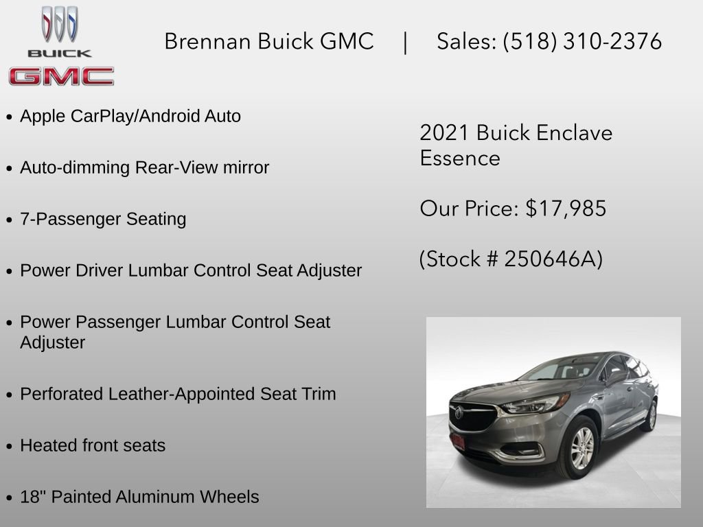 Certified 2021 Buick Enclave Essence w/ Sound and Sites Package AWD/4WD image 24