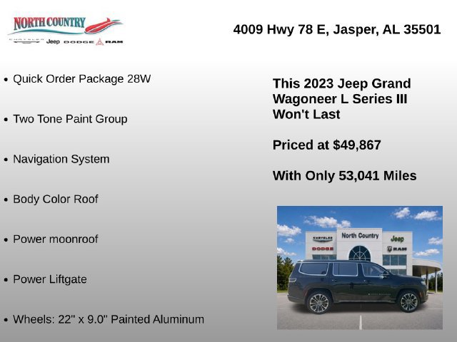 Used 2023 Jeep Grand Wagoneer Series III AWD/4WD image 7