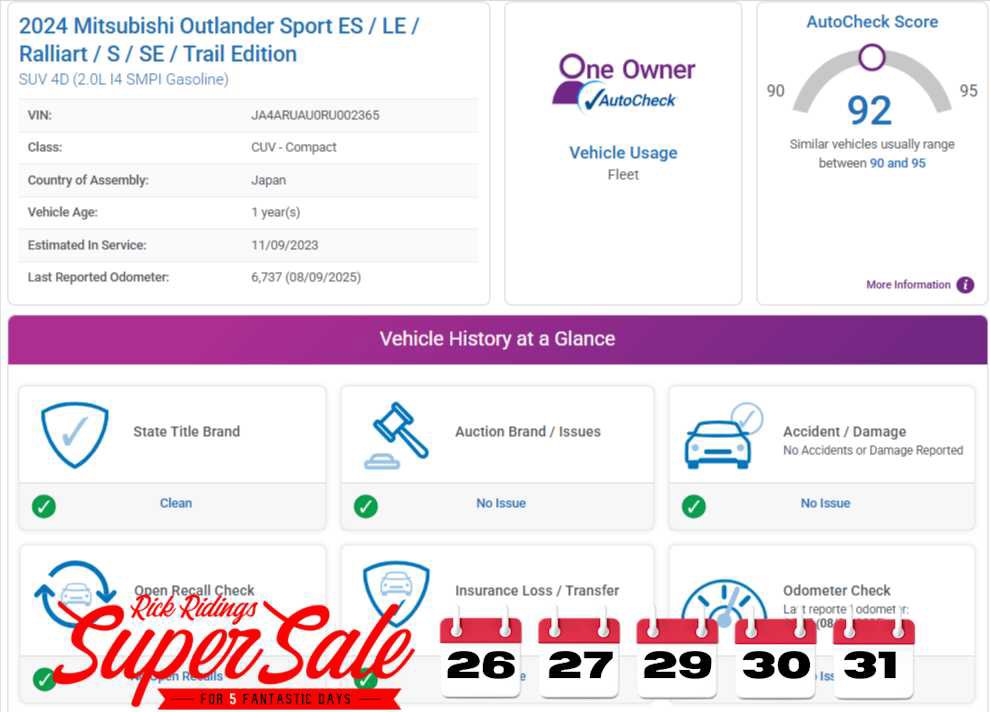 Used 2024 Mitsubishi Outlander Sport LE image 2