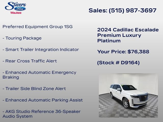 Used 2024 Cadillac Escalade Premium Luxury Platinum w/ Heavy-Duty Trailer Package AWD/4WD image 22