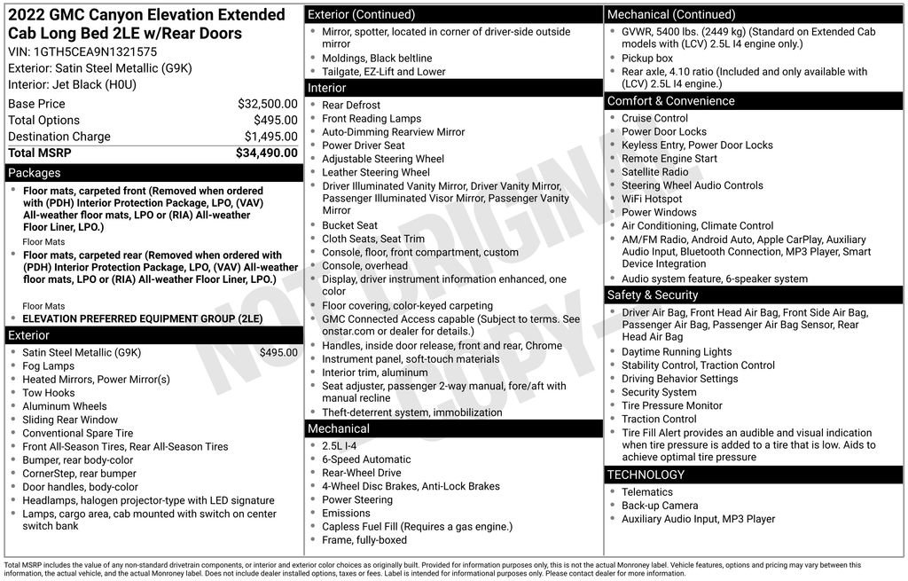 Used 2022 GMC Canyon Elevation image 4