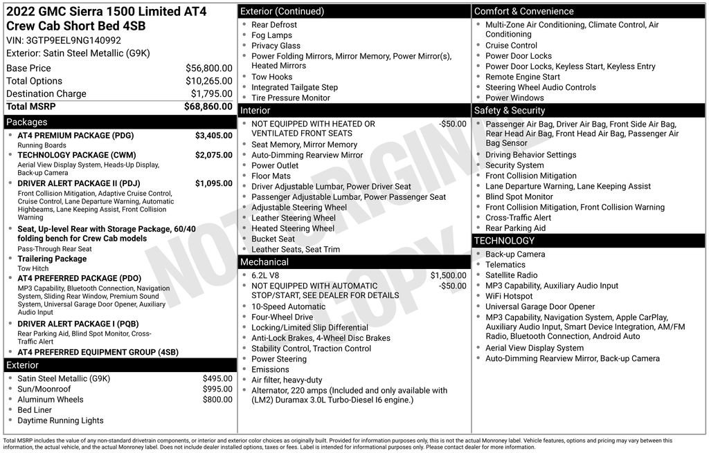 Used 2022 GMC Sierra 1500 AT4 w/ AT4 Premium Package AWD/4WD image 36