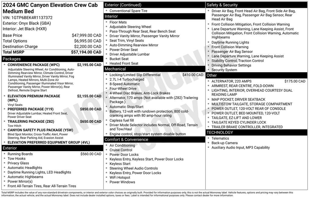 Certified 2024 GMC Canyon Elevation w/ Convenience Package AWD/4WD image 32