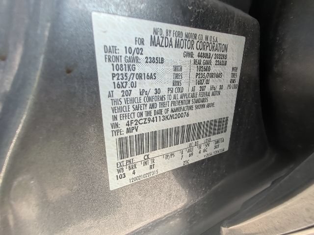 Used 2003 MAZDA Tribute LX AWD/4WD image 17