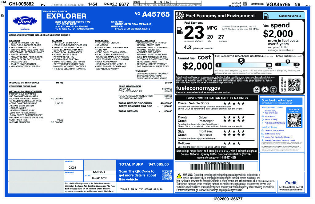 New 2027 Ford Explorer Active w/ Active Comfort Package AWD/4WD image 24